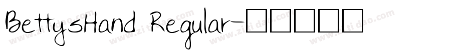 BettysHand Regular字体转换